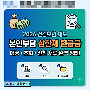 [ 건강보험 ] 2026 본인부담 상한제 환급금 총정리: 대상, 조회, 신청 서류까지