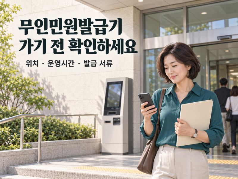 무인민원발급기 위치 찾기, 운영시간과 발급 가능 서류 확인하세요