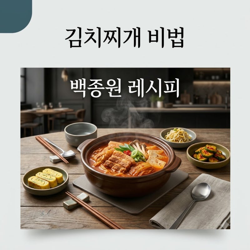 "고기 먼저 볶지 마세요" 백종원 김치찌개 황금 레시피 10분의 비밀..