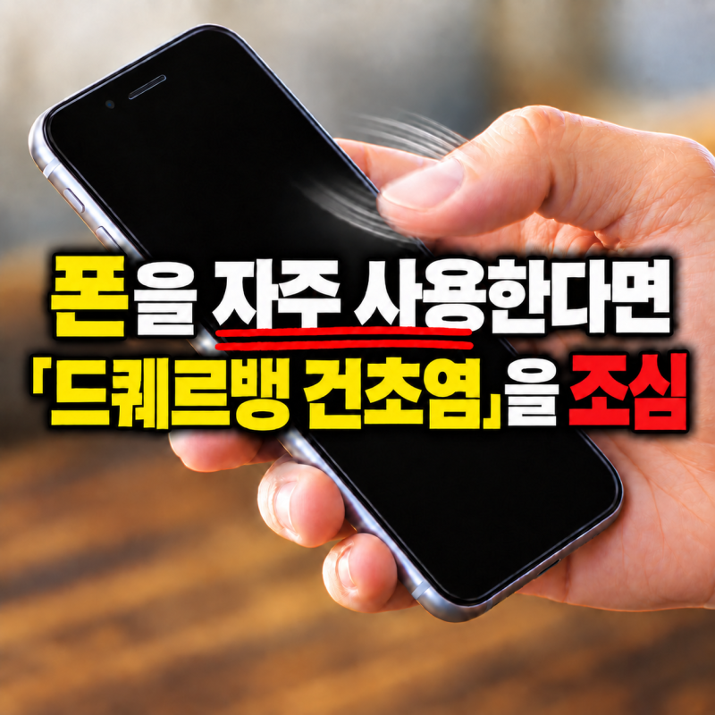 폰을 자주해서 엄지 쪽 손목이 찌릿하다면? 드퀘르벵 건초염
