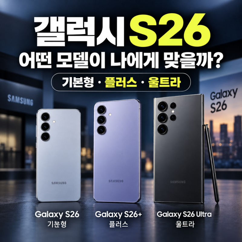 갤럭시 s26 어떤 모델이 나에게 맞을까? 기본형·플러스·울트라 차이 비교 총정리 256GB·512GB (+....
