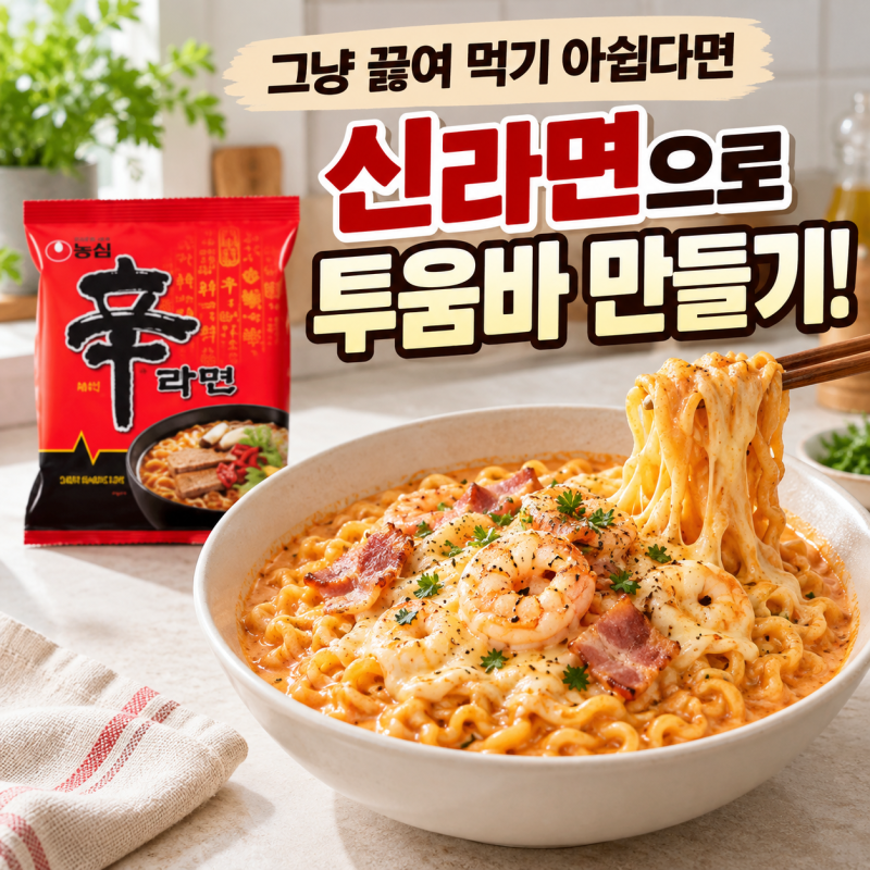 신라면 투움바 레시피, 우유로 만드는 소스 비율과 끓이는법