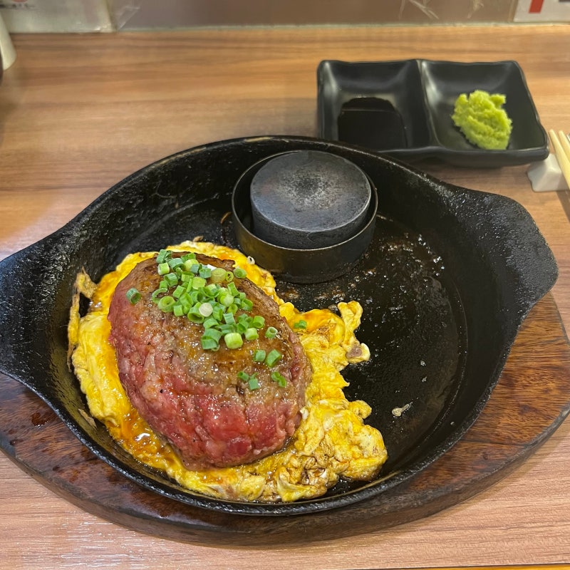 후쿠오카 키와미야 함바그 하카타점 1시간 웨이팅 메뉴 가격 후기