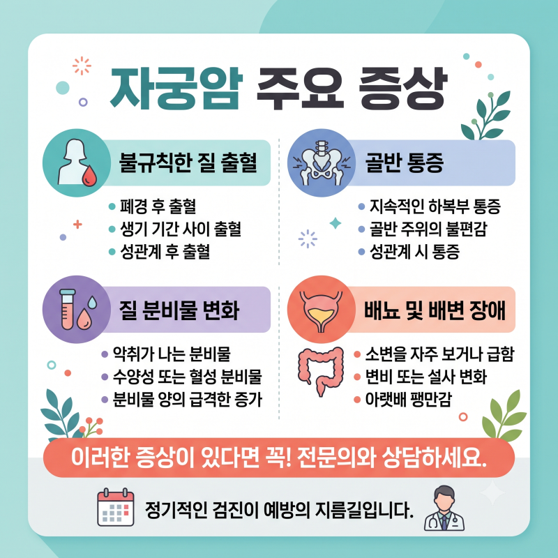자궁암 증상 그냥 지나쳤던 5가지 신호와 자가 체크리스트