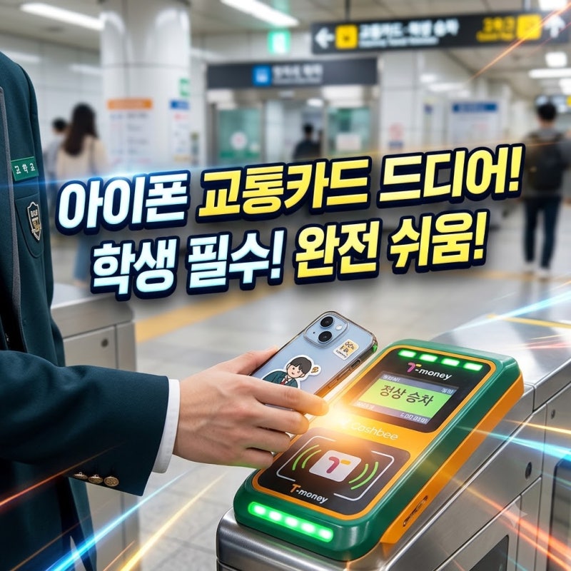 중고등학생 아이폰 교통카드 사용법, 이제 어렵지 않아요!