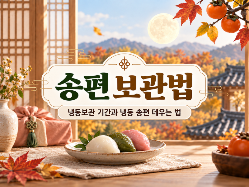 송편 보관법｜냉동보관 기간과 냉동 송편 데우는 법