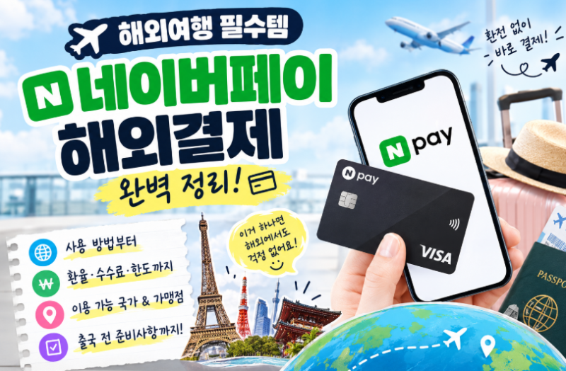 해외여행 필수템, 네이버페이 해외결제 완벽 정리! ✈️