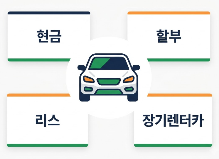 자동차 살 때 현금·할부·리스·장기렌트, 뭐가 가장 유리할까 - 내 상황에 맞는 구매 방법 비....
