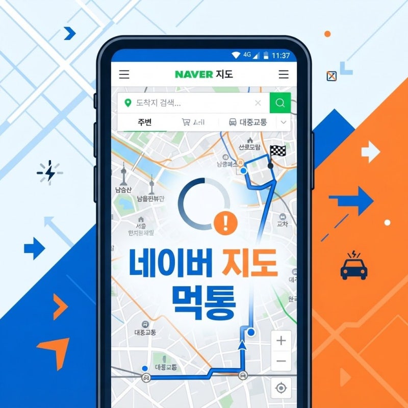 길 한복판에서 네이버 지도 먹통일 때 확인 순서와 1분 해결법