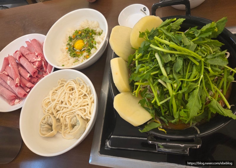 동탄 맛집 샤브샤브 등촌샤브칼국수 그랑파사쥬점 얼큰한 2인세트 먹고 왔어요