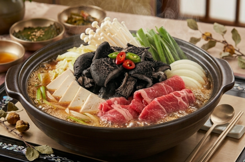 능이버섯전골 만드는 법｜버섯향을 살린 맑고 깊은 4인분 레시피