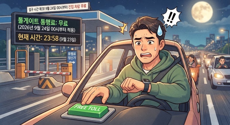 추석 고속도로 통행료 무료 2026, 9월 24일부터지만 진입 시간은 따로 봐야 합니다