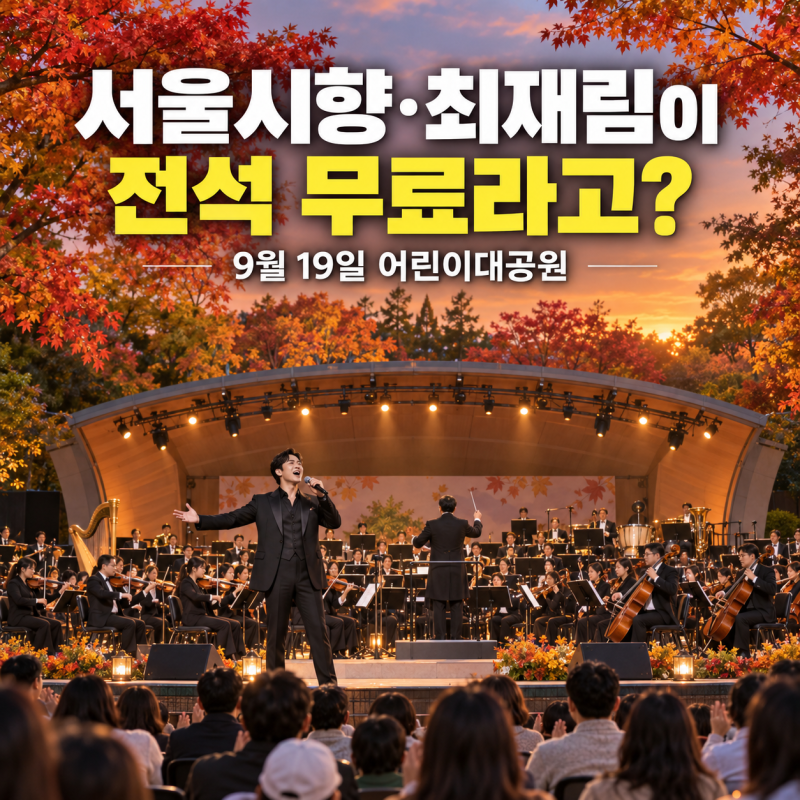 Seoul Philharmonic and Choi Jae-rim for Free? Don't Miss the September 19th Children's Grand Park Concert!