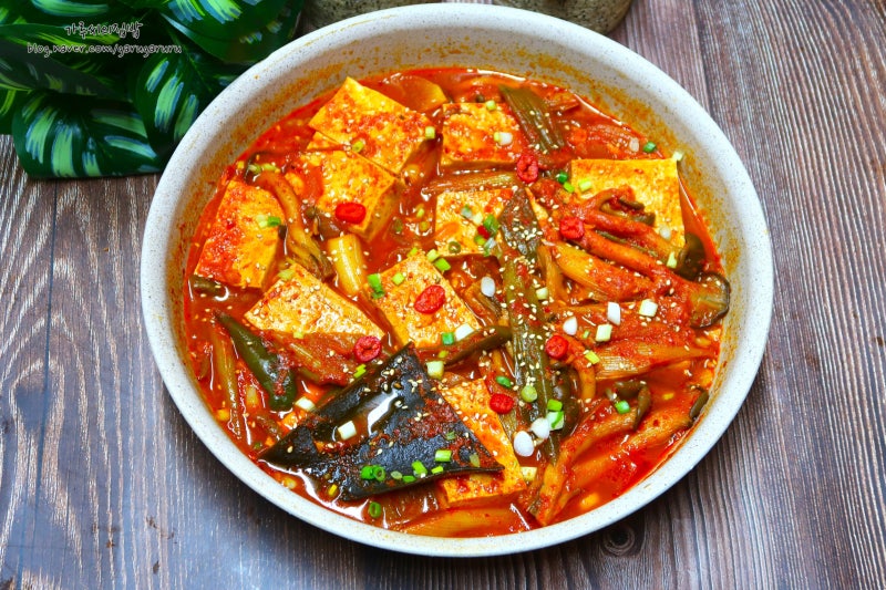 새우젓 두부찌개 레시피 얼큰 두부짜글이 만드는법