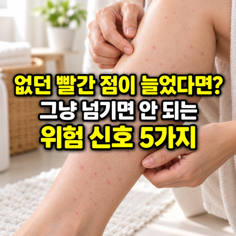 “없던 빨간 점이 갑자기 늘었다면?” 몸에 붉은반점, 그냥 넘기면 안 되는 신호 5가지