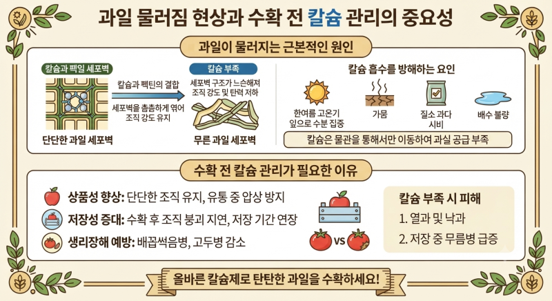 과일이 물러지는 이유와 수확 전 칼슘 관리법