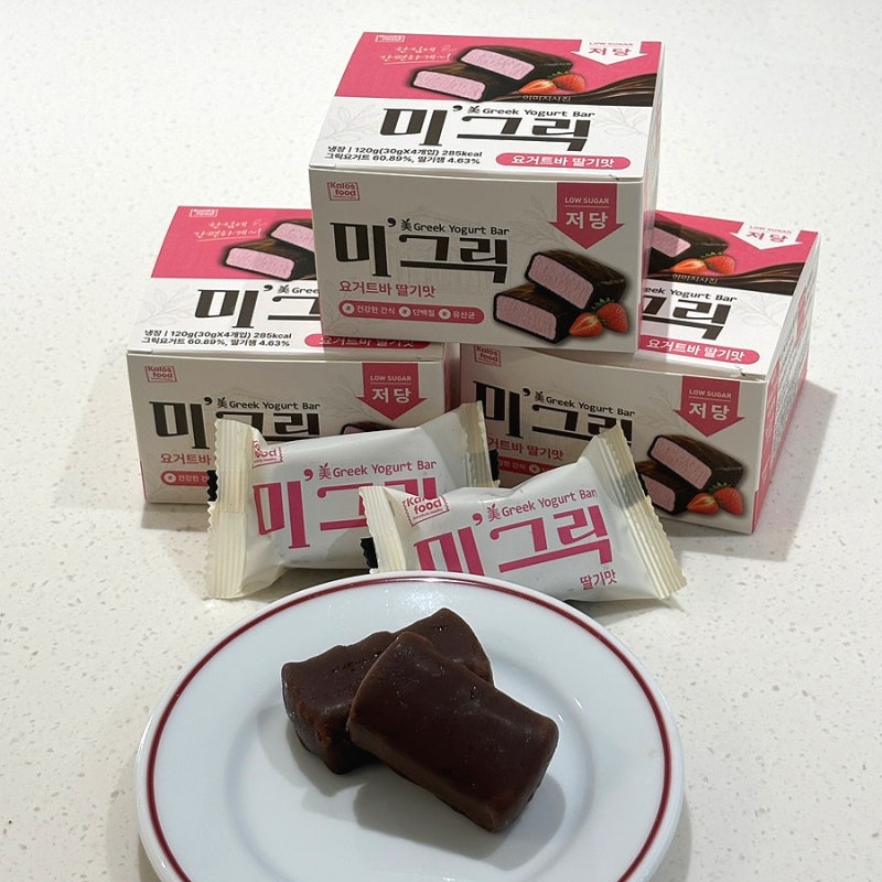 저당 간식 추천 [미그릭 그릭요거트바] 딸기맛 솔직 후기ㅣ내돈내산