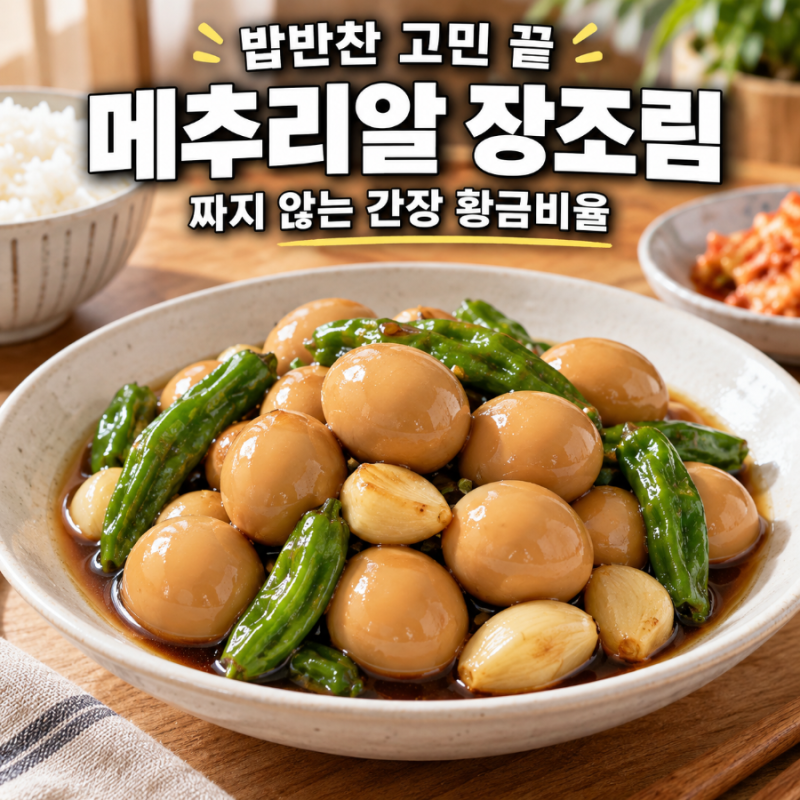 메추리알 장조림 황금레시피 간장 비율만 알면 실패 없는 밑반찬