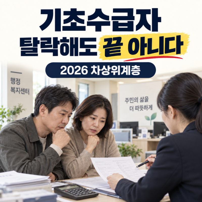 기초수급자 탈락해도 끝 아니다? 2026 차상위계층 조건과 혜택