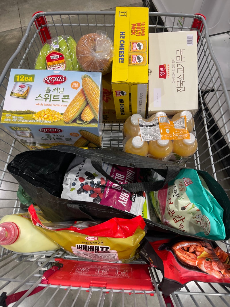 코스트코 공세점 이번주 장바구니 20만원, 생물 꽃게 내돈내산 솔직 후기, 부대찌개, 유부초....