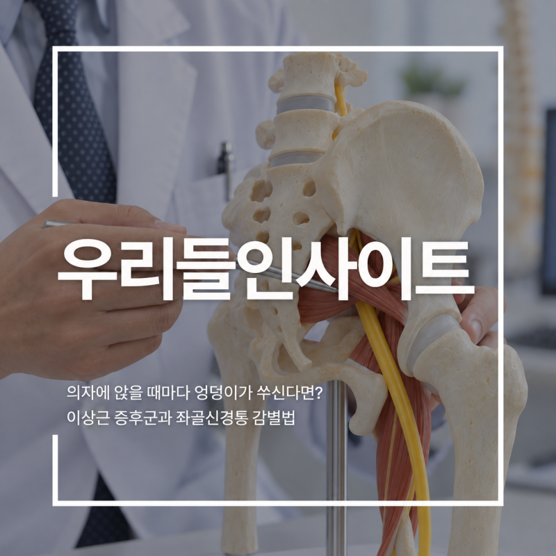 의자에 앉을 때마다 엉덩이가 쑤신다면? 이상근 증후군과 좌골신경통 감별법