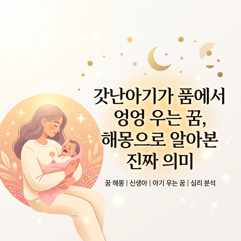 [꿈해몽]아기가 품에서 우는 꿈 해몽 총정리 | 스트레스·걱정거리 해소되는 시기