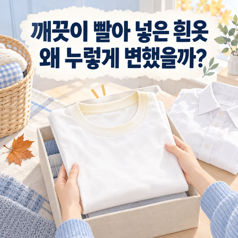 깨끗이 빨아 넣은 흰옷, 왜 누렇게 변했을까?