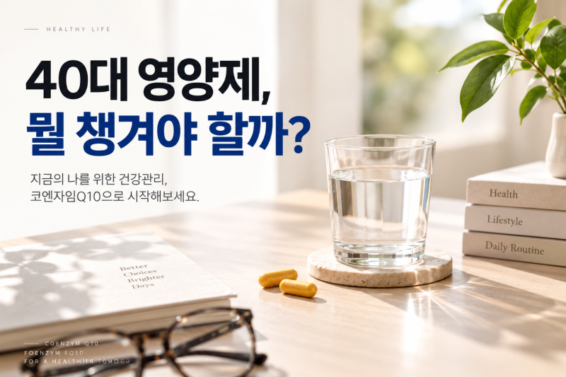 40대 영양제 추천 코엔자임Q10(코큐텐), 처음 고른다면 이것부터 확인하세요