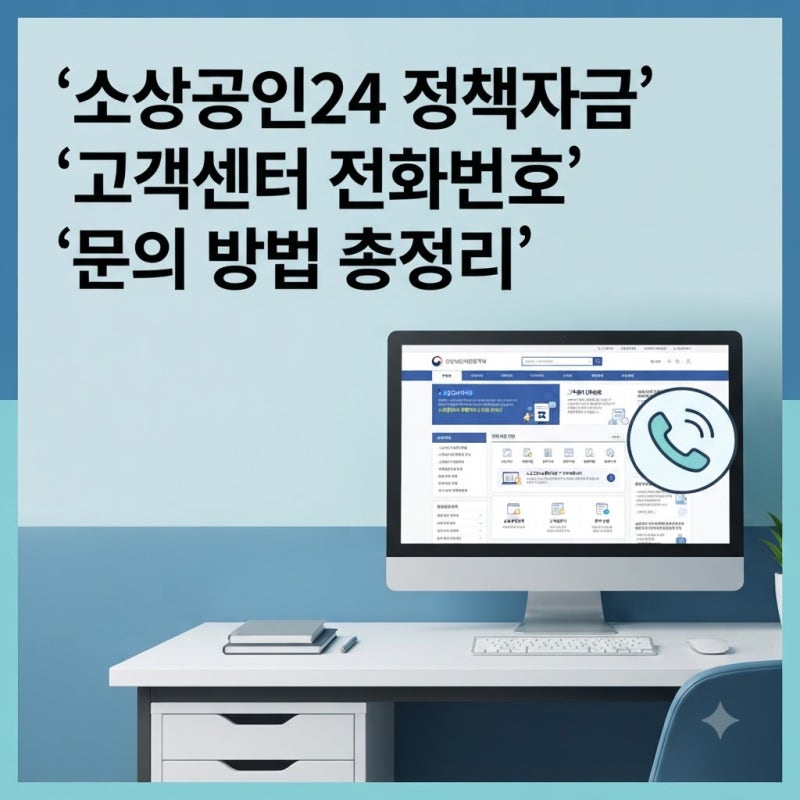 소상공인24 정책자금 관련 문의, 고객센터 전화번호 문의하는 방법