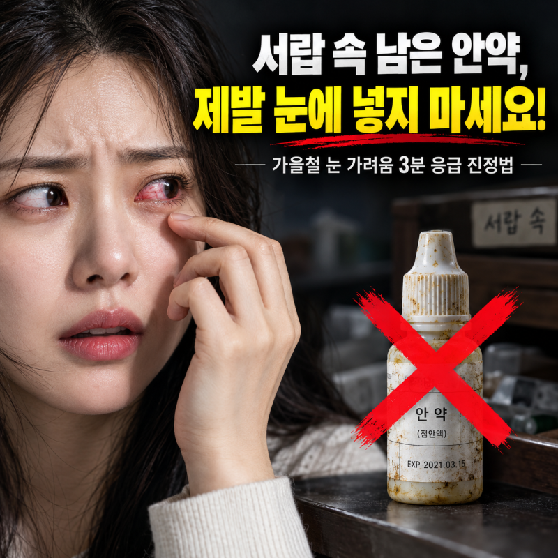 서랍 속 남은 안약 넣으려다 멈칫… 눈 빨개졌을 때 절대 하면 안 되는 행동