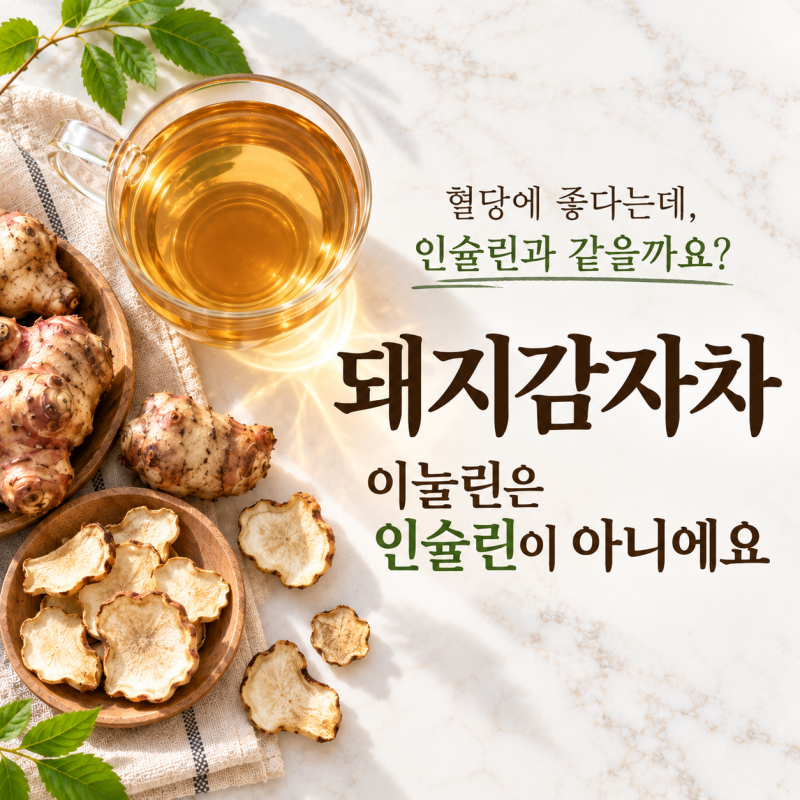 돼지감자차효능 총정리 이눌린 혈당 부작용까지