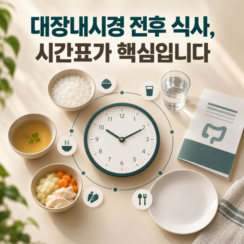 대장내시경 식사 기준, 당일 전후 무엇을 먹어도 될까