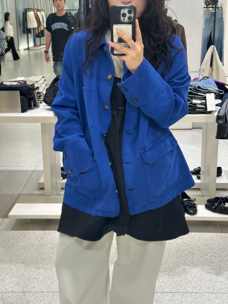 ZARA 자라 가을신상 데님자켓, 벨티드 페이크 레더 자켓 착샷 후기!