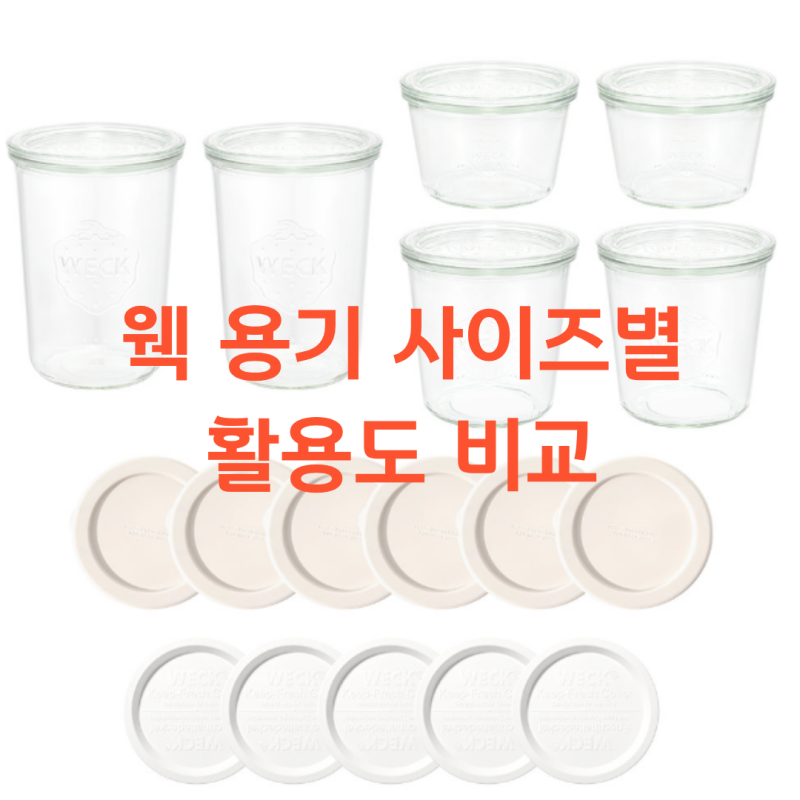 웩 WECK 몰드370·몰드580·몰드581·원통형340 활용도 비교 및 단점