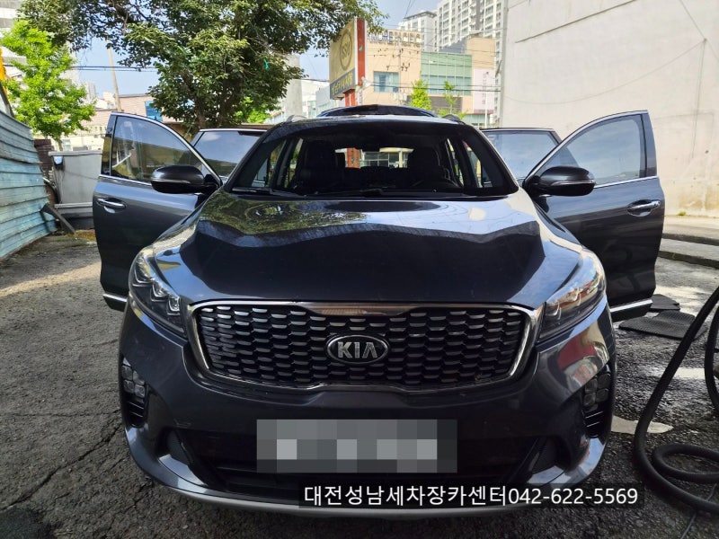 ▶올뉴쏘렌토 엔진오일 손세차 한방에 해결,,, 경제적인 차량관리 -대전 가성비 엔진오일 손....