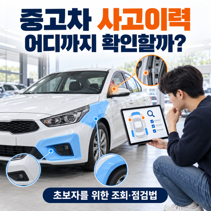 중고차 사고이력, 어디까지 확인해야 할까? 초보자를 위한 조회 방법과 체크포인트