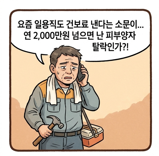 일용직 소득 1.4억인데도 건강보험 피부양자라서 건보료 0원?