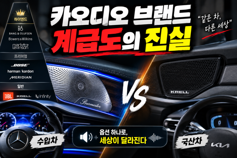 카오디오 브랜드 계급도의 진실, 수입차와 국산차 사운드 옵션 비교 정리