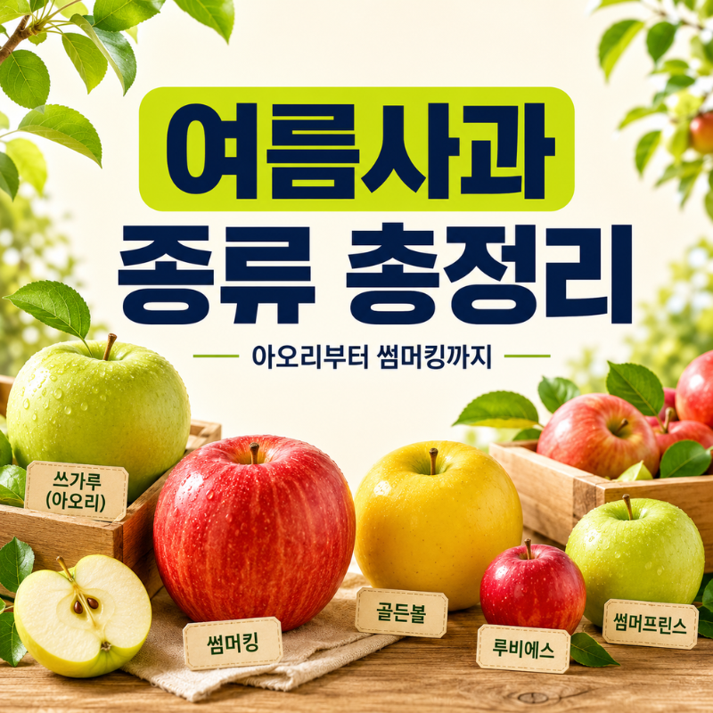 여름사과 종류 총정리｜아오리부터 썸머킹까지