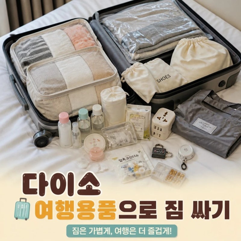 다이소 여행용품으로 짐 싸기