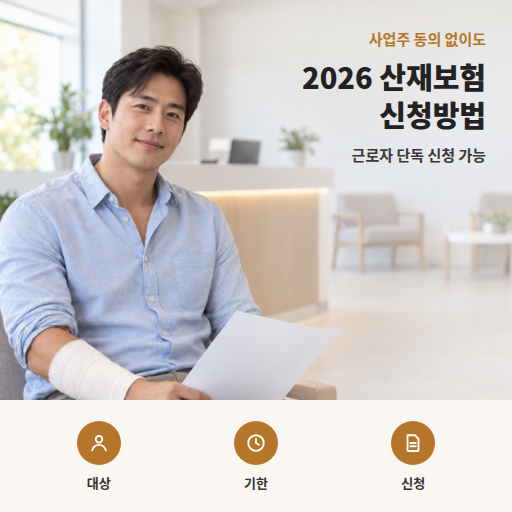 산재보험 신청방법 2026, 근로자 단독신청 가능