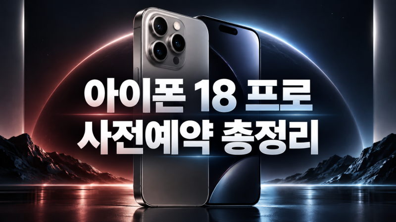 아이폰 18 프로 사전예약 혜택·기간·방법 총정리