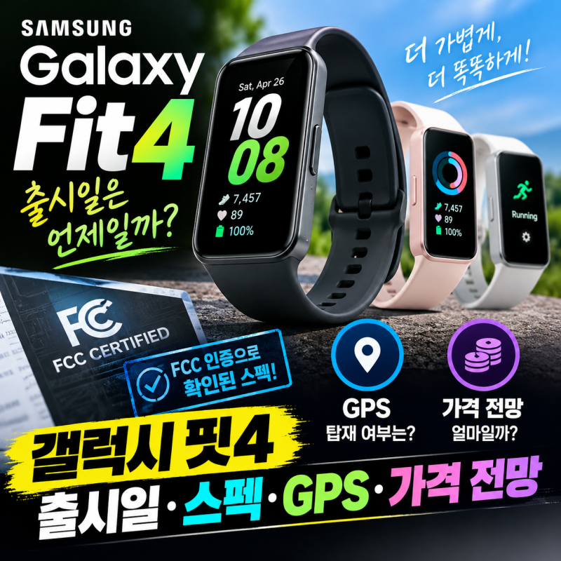 갤럭시 핏4 출시일 언제일까? FCC 인증으로 확인된 스펙과 GPS·가격 전망
