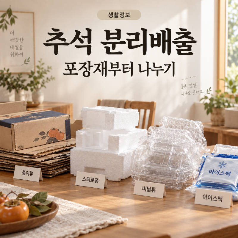 추석 선물 포장재 분리배출, 아이스팩·과일망·스티로폼 어디에 버릴까?