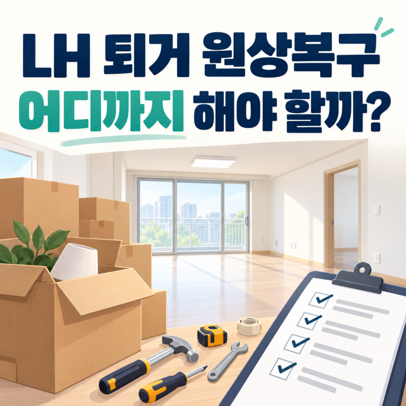 LH 퇴거 원상복구, 어디까지 해야 할까? 공식 기준부터 확인