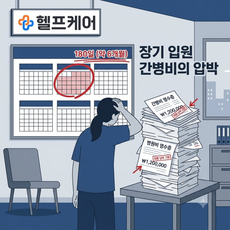 [간병인보험 약관 분석] 180일 장기 입원, 간병 파산 막는 '가족간병'과 면책기간 계산법 (ft. ....