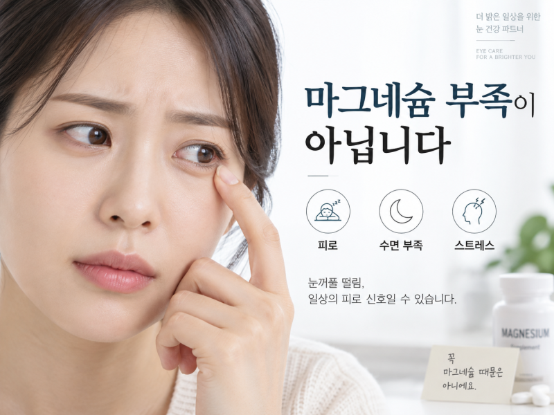 눈꺼풀이 파르르 떨려요 — 마그네슘 부족이 아닙니다. 병원에 와야 하는 경우는 따로 있습....