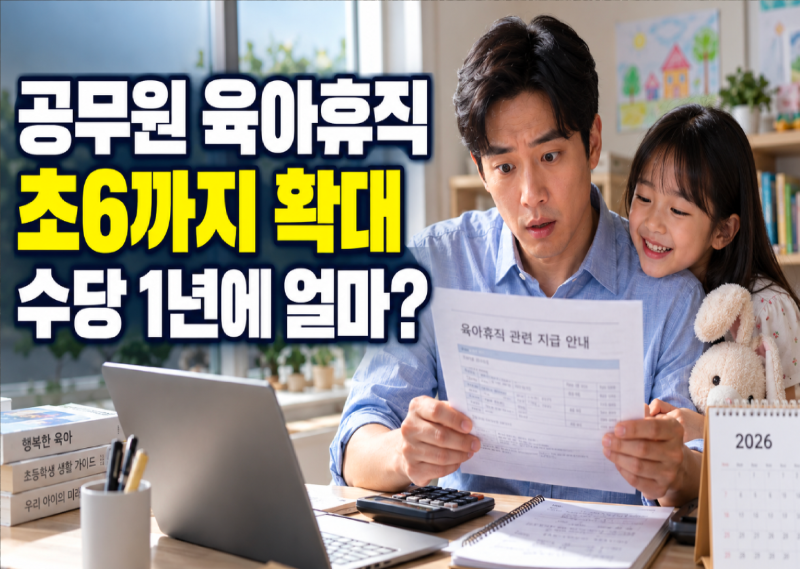 공무원 육아휴직 초6까지 확대, 1년 수당 얼마나 받을까? 300만원 기준 실계산 총정리