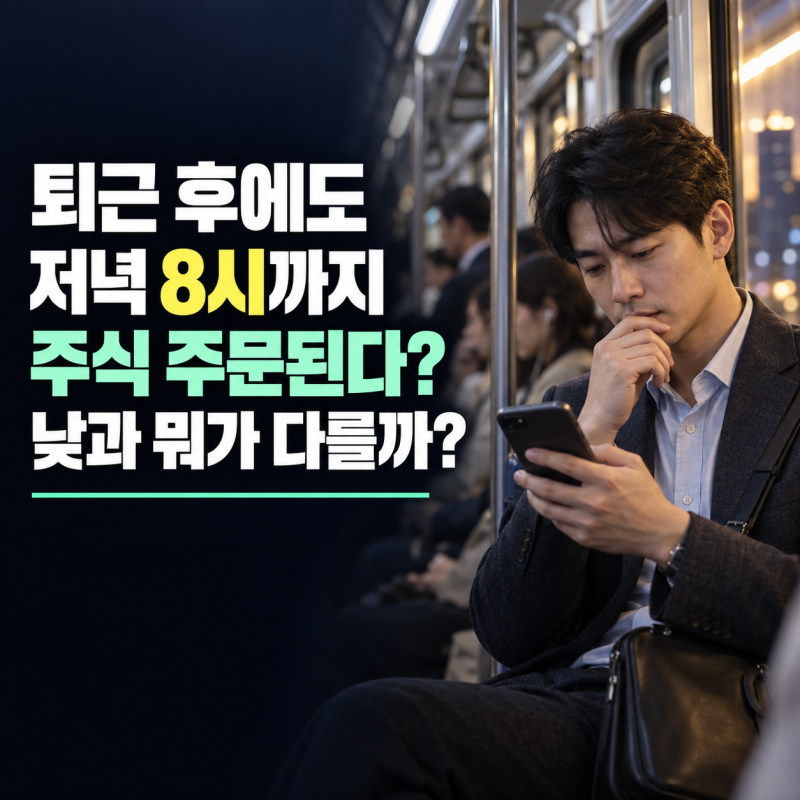 퇴근하고 주식 주문해도 된다는데 애프터마켓은 정규장과 어떻게 다를까?
