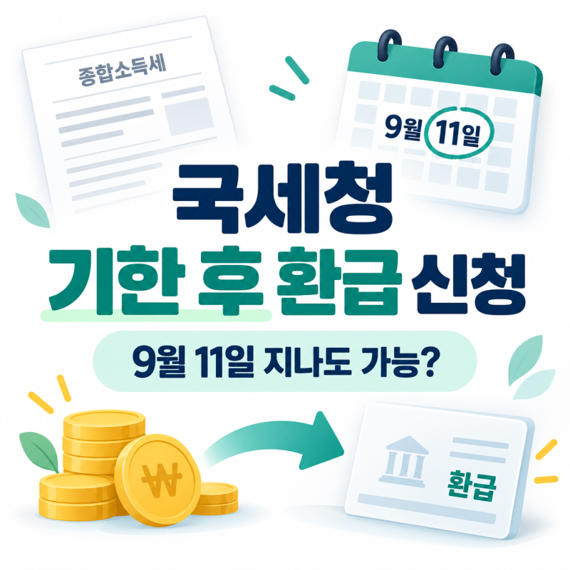 국세청 기한 후 환급 신청, 9월 11일 지나도 가능한가요?